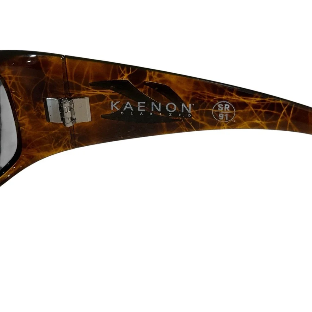 Kaenon NEW Tortoise Brown Polarized Full Rim Jetty Wrap Rectangular Sunglasses